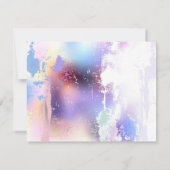 ピンクの桜絵画の背景 案内状 (裏面)