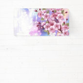 ピンクの桜絵画の背景 横断幕 (インサイチュ)