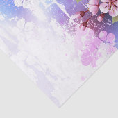 ピンクの桜絵画の背景 薄葉紙 (詳細)