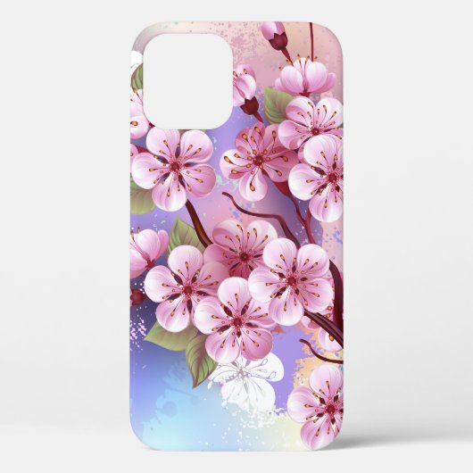 ピンクの桜絵画の背景 Case-Mate iPhoneケース (裏面)