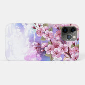 ピンクの桜絵画の背景 Case-Mate iPhoneケース (裏面(横))