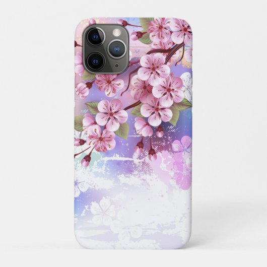 ピンクの桜絵画の背景 Case-Mate iPhoneケース (裏)