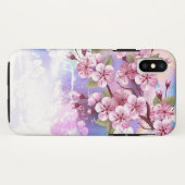 ピンクの桜絵画の背景 Case-Mate iPhoneケース (裏面(横))