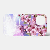 ピンクの桜絵画の背景 Case-Mate iPhoneケース (裏面 (横))