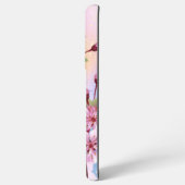 ピンクの桜絵画の背景 SAMSUNG GALAXYケース (左側面)