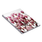 ピンクの桜色のマグノリアの春の花 ノートブック (右側)