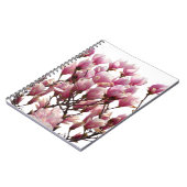 ピンクの桜色のマグノリアの春の花 ノートブック (左側)
