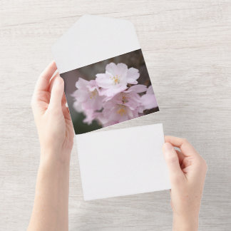 ピンクの桜 オールインワン招待状