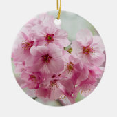 ピンクの桜 ソフトスプリング セラミックオーナメント (正面)