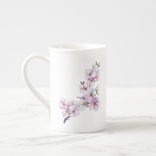 ピンクの桜 ボーンチャイナマグカップ (左)