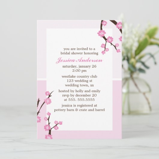 ピンクの桜 招待状 (スタンド正面)