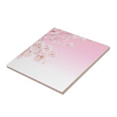 ピンクの桜 春の静けさ タイル (側面)
