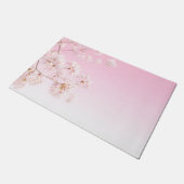 ピンクの桜 春の静けさ ドアマット (アングル)