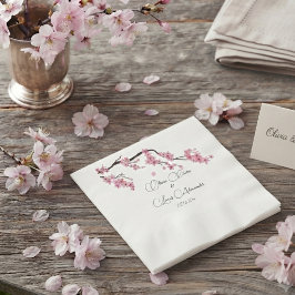 ピンクの桜 春 夏 水彩 スタンダードカクテルナプキン