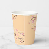 ピンクの梅が黄色 紙コップ (右)