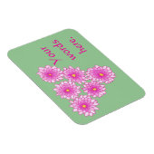 ピンクの梅の花キクの磁石 マグネット (右側)