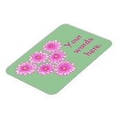 ピンクの梅の花キクの磁石 マグネット (左側)