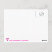 ピンクの梅考え花の葉書 ポストカード (裏面)