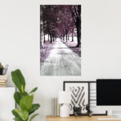 ピンクの森の切り株 ポスター (ホームオフィス)