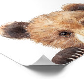 ピンクの森の動物 ベビーシャワー ウェルカムサイン ポスター (角)