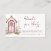 ピンクの森の妖精たち赤ちゃんシャワー本 エンクロージャーカード (正面)