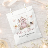 ピンクの森の妖精たち赤ちゃんシャワー フェイバーバッグ (クリップ留めされた状態)