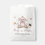 ピンクの森の妖精たち赤ちゃんシャワー フェイバーバッグ (正面)