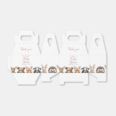 ピンクの森林動物の森の友人ベビーシャワー フェイバーボックス (折り畳みなし)