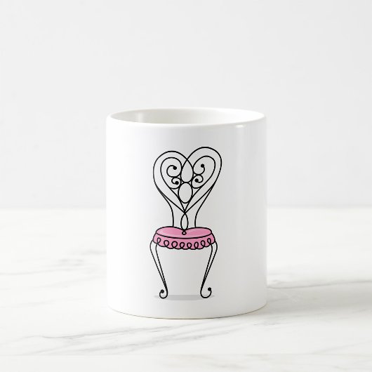 ピンクの椅子 コーヒーマグカップ