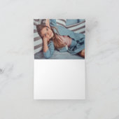 ピンクの植物折り畳みサンキューカード サンキューカード (内部)