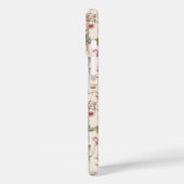 ピンクの植物水彩花柄ネーム Case-Mate iPhoneケース (裏面 / 左)