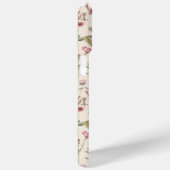 ピンクの植物水彩花柄名前 Case-Mate iPhoneケース (裏面 / 右)