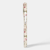 ピンクの植物水彩花柄名前 Case-Mate iPhoneケース (裏面 / 左)