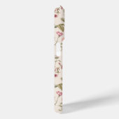 ピンクの植物水彩花柄名前 Case-Mate iPhoneケース (裏面 / 右)