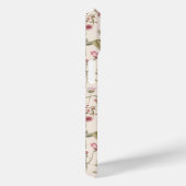 ピンクの植物水彩花柄名前 Case-Mate iPhoneケース (裏面 / 右)