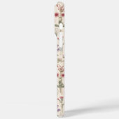 ピンクの植物水彩花柄名前 Case-Mate iPhoneケース (裏面 / 左)