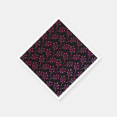 ピンクの植物 スタンダードカクテルナプキン (角)