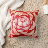 ピンクの椿の花 クッション (ブランケット)