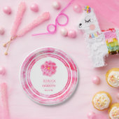 ピンクの椿フローラ結婚式パーティープレート ペーパープレート (パーティー)