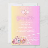 ピンクの楽しいピックルボール 30歳の誕生日パーティー招待状 招待状 (正面)