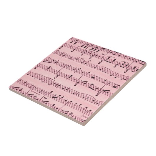 ピンクの楽譜 タイル (側面)