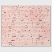 ピンクの楽譜 ラッピングペーパー (フラット)