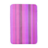 ピンクの横ストライプ線 バスマット (正面縦)