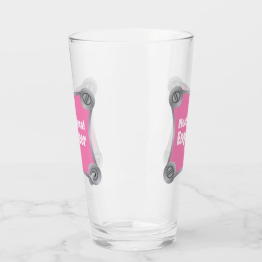 ピンクの機械技術者のファスナー タンブラーグラス (左)