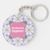 ピンクの機械技術者 キーホルダー (裏面)