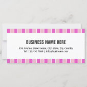 ピンクの正方形のギフト証明書 (裏面)