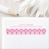 ピンクの正方形パターン ラベル (インサイチュ)