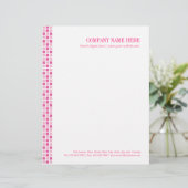 ピンクの正方形パターン レターヘッド (スタンド正面)