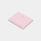 ピンクの歯およびブラシ ポストイット (アングル)