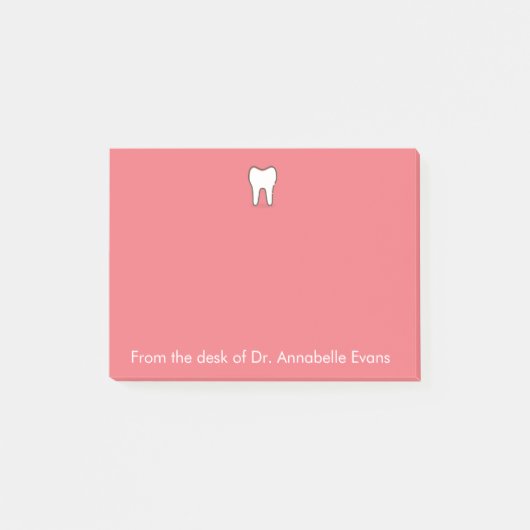 ピンクの歯をパーソナライズ ポストイット (正面)